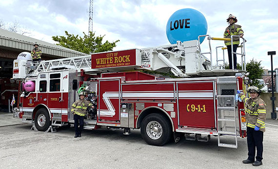 Photo: Love Balls at White Rock Fire Hall in White Rock, BC. Canada